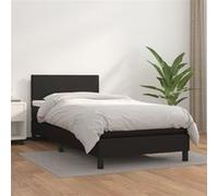 vidaXL Boxspring met matras kunstleer zwart 80x200 cm3140969 Noir G