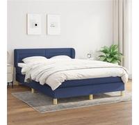 vidaXL Boxspring met matras stof blauw 140x200 cm3126891 Bleu G