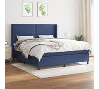 vidaXL Boxspring met matras stof blauw 180x200 cm3131375 Bleu G