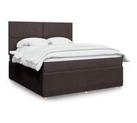 Boxspring met matras stof donkerbruin 180x200 cm3292131