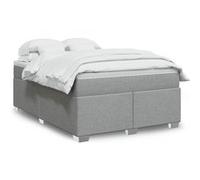vidaXL Boxspring met matras stof lichtgrijs 140x190 cm3285130 Gris G