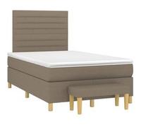 vidaXL Boxspring met matras stof taupe 120x190 cm3270415 Taupe G