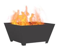 vidaXL Braise Noir 80 x 80 x 40 cm Acier, Cheminée Moderne d'extérieur, Solution carrée chauffante, Portable, résistante à la Rouille, pour Vos soirées en Plein air