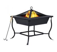 VidaXL Brasero 42x42x45cm Acier Noir