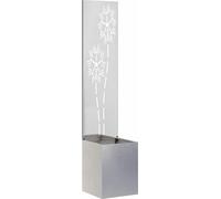 vidaXL Brise-vue de jardin en toile à motif floral argenté, 32 x 150 cm, acier inoxydable