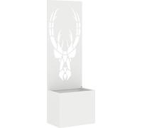 vidaXL Brise-vue de jardin en toile, motif animalier, blanc, 50 x 150 cm