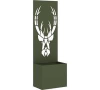 vidaXL Brise-vue de jardin en toile, motif animalier, vert olive, 50 x 150 cm