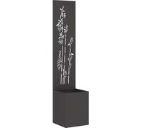 vidaXL Brise-vue pour jardin Floral Noir 32 x 32 x 150 cm
