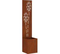 vidaXL Brise-vue pour jardin Floral Rouillé 32 x 32 x 150 cm