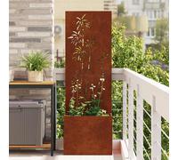 vidaXL Panneau brise-vue de jardin rouillé en acier résistant aux intempéries 50 x 150 cm