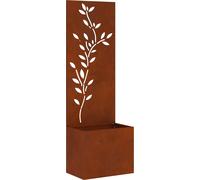 vidaXL Brise-vue pour jardin Floral Rouillé 50 x 32 x 150 cm