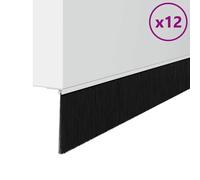 vidaXL Brosses de porte adhésives 12 pcs Blanc 100 cm
