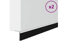 vidaXL Brosses de porte adhésives 2 pcs Blanc 100 cm