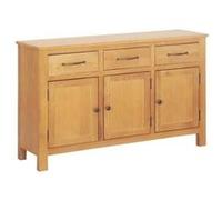 vidaXL Buffet 112 x 33,5 x 70 cm Bois de chêne massif Brun