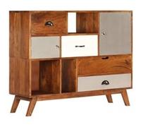 vidaXL Buffet 115x35x86 cm Bois solide d'acacia247938 Multicolore G