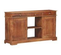 vidaXL Buffet 135x35x75 cm Bois d'acacia solide323543 Brun G