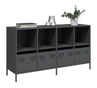 vidaXL Buffet anthracite 135x39x73,5 cm acier laminé à froid, meuble de rangement, meuble de rangement de cuisine, meuble de 3307163 Gris G