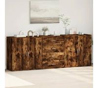 vidaXL Buffet 3 pcs - Chêne fumé