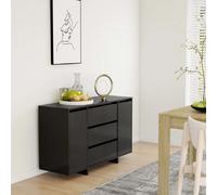 vidaXL Buffet 3 tiroirs Noir