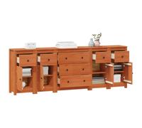 vidaXL Buffet 5 pc Brun Ciré 226 x 35 x 80 cm Pin Massif