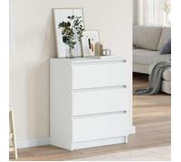 vidaXL – Buffet Blanc 60x35x76 cm – Bois d'ingénierie – 3 tiroirs