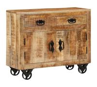 vidaXL Buffet 80x30x65 cm bois de manguier brut massif, armoire, placard, buffet haut, armoire latérale, armoire de rangement, buffet de salon