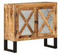 vidaXL Buffet modèle 355842 Bois de manguier massif brut et métal 80x30x71 cm