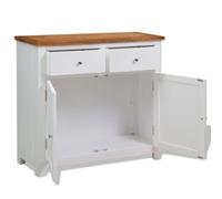 Vidaxl Buffet 90 X 33,5 X 83 Cm Bois De Chêne Massif Multicolore