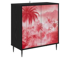 vidaXL Buffet Aachen Chêne Noir 69 x 33 x 76 cm Bois d'ingénierie, Buffet rectangulaire Moderne, Meuble de Rangement Chic pour Salon et Salle à Manger, Solution Pratique pour la Maison