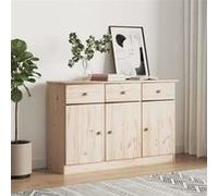 vidaXL Buffet ALTA 112x35x73 cm bois massif de pin Marron