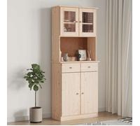 vidaXL Buffet Alta 77x35x188 cm Bois Massif de pin, Armoire, Armoire de Rangement, Buffet, Armoire latérale, Armoire Haute, Armoire Console