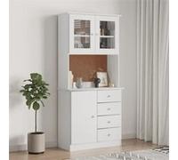 vidaXL Buffet ALTA blanc 77x35x165 cm bois massif de pin