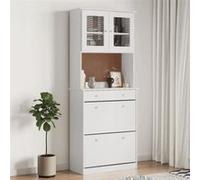 vidaXL Buffet ALTA blanc 77x35x188 cm bois massif de pin