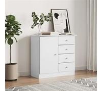 vidaXL Buffet ALTA blanc 77x35x73 cm bois massif de pin 353944 Blanc G