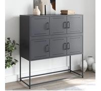 vidaXL Buffet anthracite en acier 100,5 x 39 x 107 cm