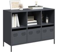 vidaXL Buffet anthracite 101,5x39x73,5 cm acier laminé à froid 851366