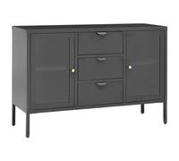 vidaXL Buffet Anthracite 105x35x70 cm Acier et verre trempé