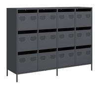 vidaXL Buffet Anthracite 135x39x103,5 cm Acier laminé à Froid