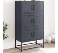vidaXL Buffet anthracite en acier 68,5 x 38,5 x 123,5 cm