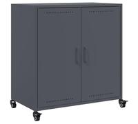 vidaXL Buffet 846658 – Anthracite en acier avec porte, 68×39×72 cm