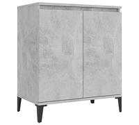 vidaXL Buffet, Armoire avec 2 Portes, Meuble de Rangement, Organisateur de Salle de Séjour Salon, Industriel, Gris Béton Bois d'Ingénierie