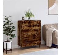 vidaXL Buffet, Armoire avec Pieds et 3 Tiroirs, Commode de Rangement, Organisateur de Salon Intérieur, Moderne, Chêne Fumé Bois d'Ingénierie 827849 Marron G