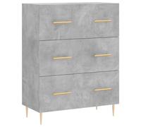 vidaXL Buffet, Armoire avec Pieds et 3 Tiroirs, Commode de Rangement, Organisateur de Salon Intérieur, Moderne, Gris Béton Bois d'Ingénierie