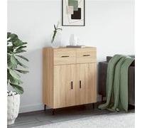 vidaXL Buffet, Armoire avec Pieds, Meuble de Rangement avec Portes, Organisateur de Salon Intérieur, Moderne, Chêne Sonoma Bois d'Ingénierie Marron G