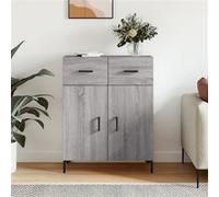 vidaXL Buffet sonoma gris 69,5x34x90 cm bois d'ingénierie