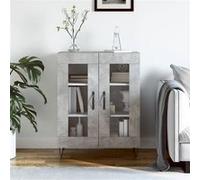 vidaXL Buffet gris béton 69,5x34x90 cm bois d'ingénierie 827784