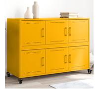 vidaXL Buffet jaune moutarde 100,5x39x72 cm acier 846743