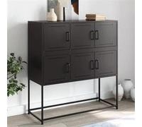 vidaXL Buffet noir 100,5x39x107 cm acier
