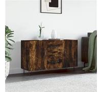 vidaXL Buffet, Armoire de Rangement avec Pieds, Meuble de Rangement, Organisateur Salon Salle de Séjour, Moderne, Chêne Fumé Bois d'Ingénierie Marron G