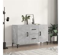 vidaXL Buffet, Armoire de Rangement avec Pieds, Meuble de Rangement, Organisateur Salon Salle de Séjour, Moderne, Gris Béton Bois d'Ingénierie Gris G